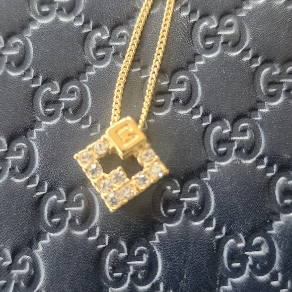 Givenchy Gold Intricate Pendant Necklace